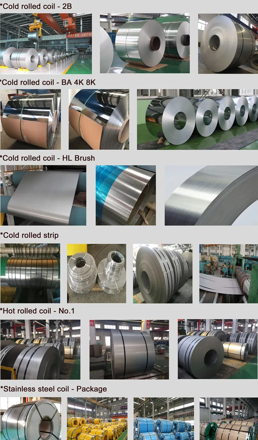 0.3*1000*1500mm 316 স্টেইনলেস স্টীল কয়েল এক কয়েল ওজন 5-8 টন স্থায়িত্ব উপাদান 1